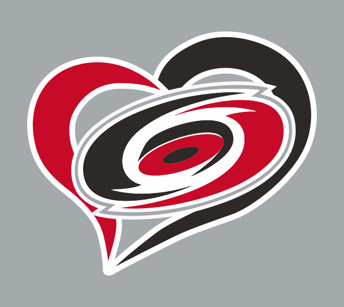 Carolina Hurricanes Heart Logo vinyl decal